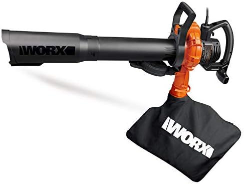 WORX Trivac 3-in-1 Electric Leaf Blower/Leaf Vacuum/Leaf Mulcher, WG509 | 350CFM & 210MPH Airflow, 18:1 Mulch Ratio for Efficient Leaf Removal, Corded