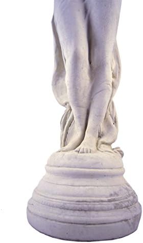 Classic Victorian Style Girl with Dove Cast Stone Garden Muse Statue | 28-Inches, Made in the USA