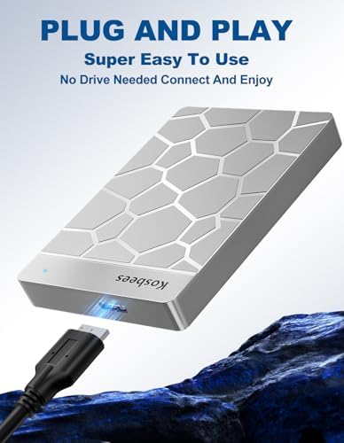 500 GB External Hard Drives, Portable Hard Drive for Windows, Ultra Slim External HDD Store Compatible with PC, MAC, Laptop, PS4, Xbox one, Xbox 360