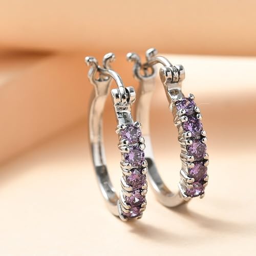 Blue Cubic ZirconiaEarrings in Stainless Steel