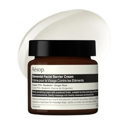 Aesop Element Facial Barrier Cream | Nourishing, Emollient Rich Cream for Dry & Dehydrated Skin | Provides Soothing Barrier Protection | 2oz / 60mL