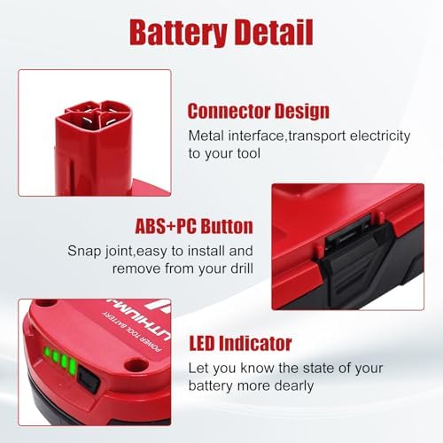 2 Packs 3.6Ah Replacement for Craftsman 19.2 Volt Battery(Red) | Compatible with Craftsman 19.2V Batteries Diehard C3 315.pp2011 315.pp2020 315.113753 130279005 1323903 11375 315.115410