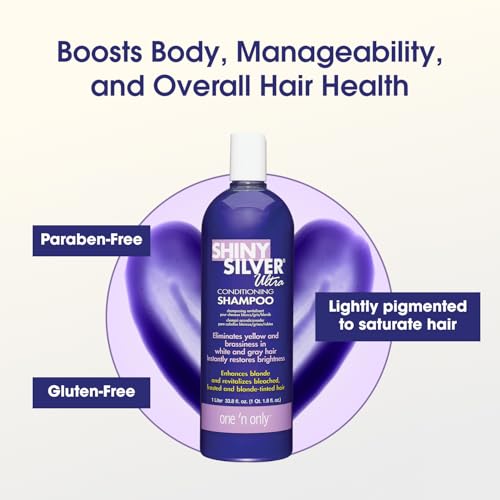 One 'n Only Shiny Silver Purple Shampoo & Blonde Hair Toner, 33.8 oz