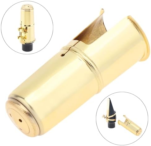 Alto Saxophone Mouthpiece Protective Cap, Woodwinds Alto Sax Saxophone Mouthpiece Cap (Gold)