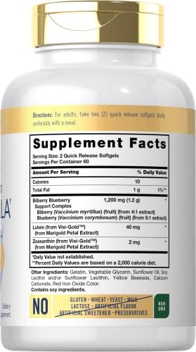Carlyle Eye Health with Lutein, Zeaxanthin & Bilberry | 120 Softgels