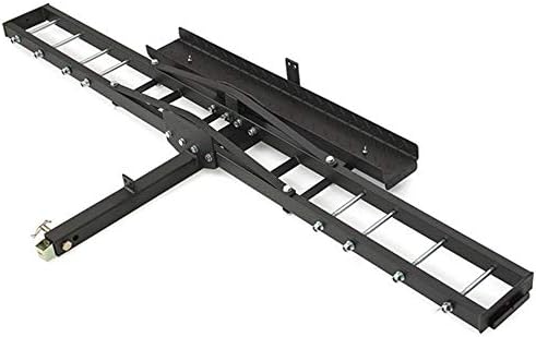 Jeremywell 500 lbs Heavy Duty Motorcycle Dirt Bike Scooter Carrier Hitch Rack Hauler Trailer with Loading Ramp and Anti-Tilt Locking Device