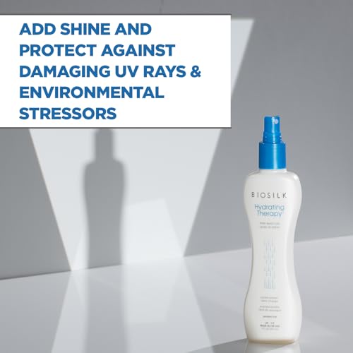 BioSilk Hydrating Therapy Pure Moisture, Leave-In Hair Spray for Frizz Control & Hydration, Adds Shine, Replenishes Hair Moisture, Sulfate-Free
