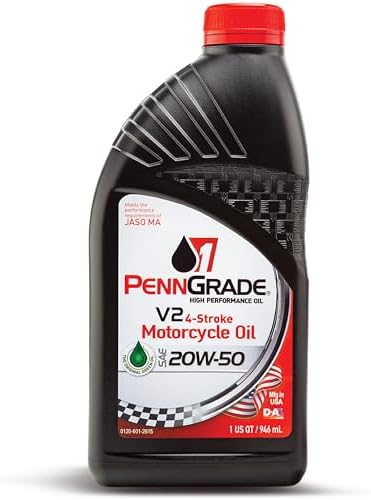 PENN GRADE 1, Synthetic Blend High Performance Oil SAE 20W-50,1 Quart (Twelve Pack)