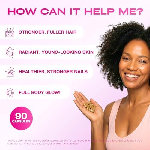 GOBIOTIX Hair, Skin & Nails Vitamins for Women — 10, 000mcg Biotin