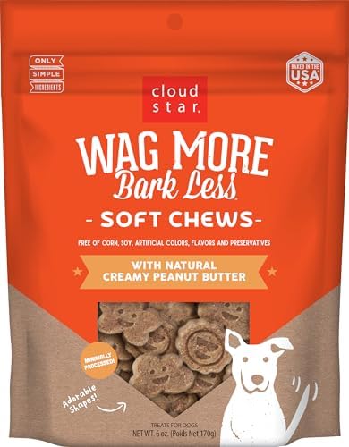 Cloud Star Wag More Bark Less - Dog Treats - Soft Chews - Grain Free Chicken & Sweet Potato - 5 oz Pouch