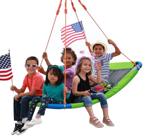 Platform Swing - Large Rectangle Saucer Swing for Kids and Adults