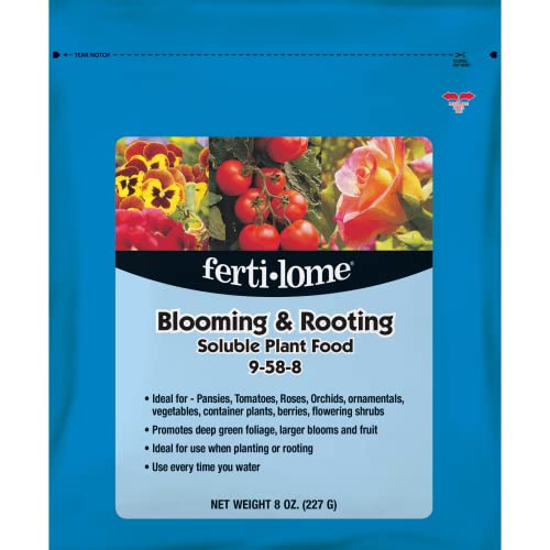 Fertilome (11772) Blooming & Rooting Plant Food 9-58-8, 3 lbs | 9-58-8 high-phosphorus soluble - Promotes blooms & roots on orchids, roses, tomatoes - Home gardeners