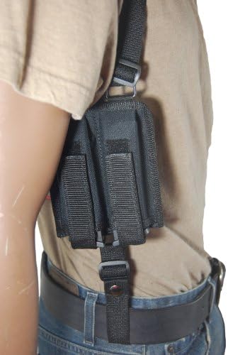 Barsony New Concealment Shoulder Holster w/Double Mag Pouch Compact 9mm 40 45