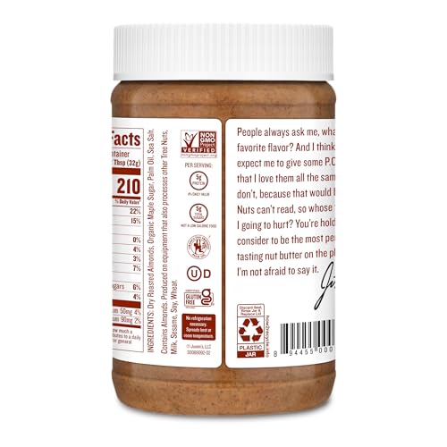 Justin's Classic Almond Butter, Only Two Ingredients, No Stir, Gluten-free, Non-GMO, Keto-friendly, Responsibly Sourced, 16 Ounce Jar, Pack of 1