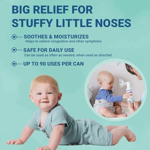 Navage® Baby Nasal Congestion Micro-Mist Inhaler, 2.8 Oz, with Mask | Gentle Congestion Relief: Pediatrician-Endorsed