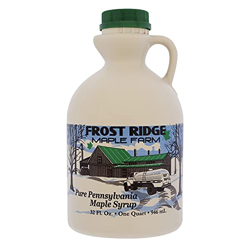 Frost Ridge Maple Farm, Organic Maple Syrup, Grade A, Quart (32 FL OZ), Medium Amber Rich