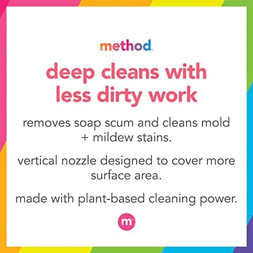 method Bathroom Cleaner, Eucalyptus Mint, 28 fl oz | Removes Mold + Mildew Stains, Helps Dissolve Soap Scum, Fights Grime on Shower, Tiles, Tub, Chrome, and Fixtures