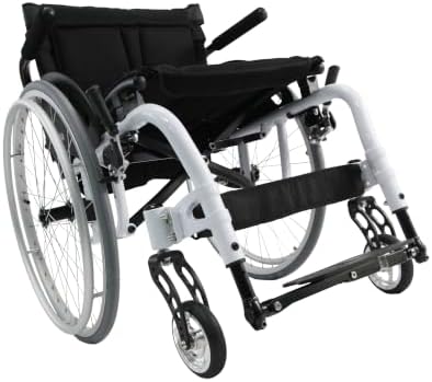 Karman White Frame Ultra Lightweight Wheelchair, 18" D x 18" D