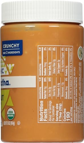 MaraNatha Organic Creamy Peanut Butter, 16 Ounce Jar