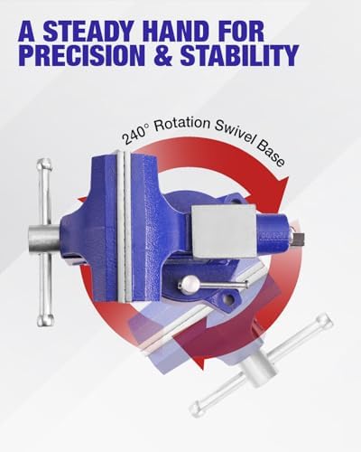 WORKPRO Bench Vise, 4-1/2" Vice for Workbench