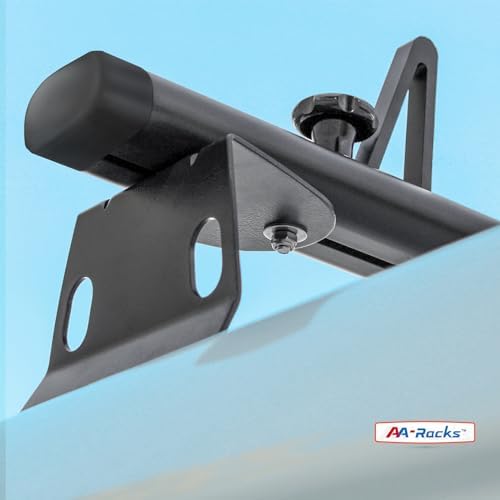 Model ADX32-C Aluminum 2 Bar (60") Universal Drilling Truck Camper Roof Rack with Ladder Stopper Sandy Black
