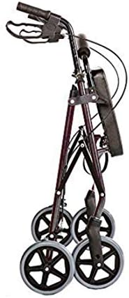 Heavy Duty Medical Bariatric Heavy Duty Rollator Walker with Seat and 4 Wheels, with Large Seat for Seniors, 8 Inch Wheels 400LB, Basket and Brakes
