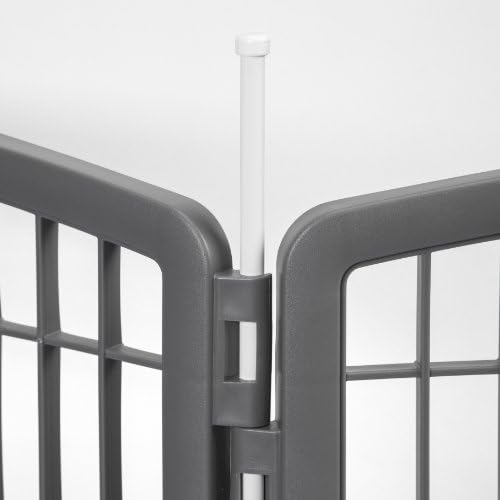 IRIS USA Playpen Panels, Extension Set, Gray | Multiple Pets, Add-On Panel Set, Connect Additional, Size Increase Addon, Matches Existing, Increases Space