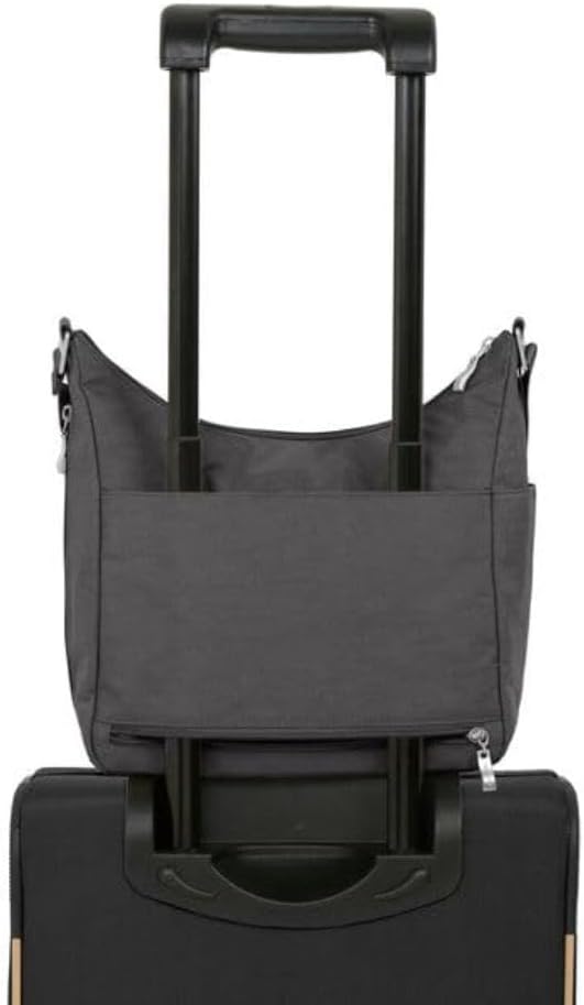 Baggallini womens Everywhere Bagg Crossbody Women 11x9 Lightweight Nylon Hobo Water-resistant Travel Bag W/Rfid