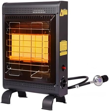 Propane Heater Indoor and Outdoor, 18000 BTU Propane Patio Heater with ODS & Tip-over Protection