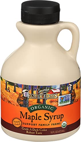 Coombs Family Farms 100% Pure Organic Maple Syrup Grade A Amber Rich, 8 Fl Oz