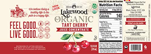 Lakewood Organic Tart Cherry Concentrate Juice, 12.5 Ounce