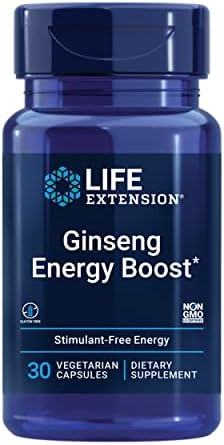 Life Extension Ginseng Energy Boost, Energy Support, Healthy Stress Management, Gluten-Free, Non-GMO, Vegetarian