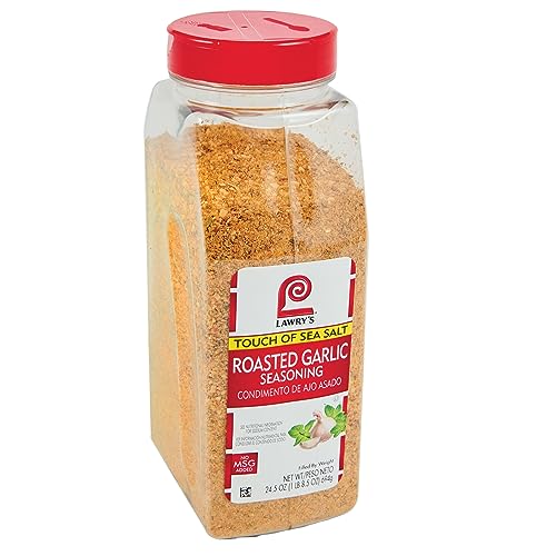 Lawry's Roasted Garlic Seasoning with a Touch of Sea Salt, 24.5 oz - One 24.5 Ounce Container of Low Sodium Roasted Garlic Seasoning