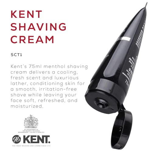Kent SB2 Shaving Soap Puck Refill for Men for Shaving Soap Bowl Use with Shaving Brush for Men, Luxury Shave Barber Soap Made with Extracts of Coconut, Sgea, Jaboba Made in England
