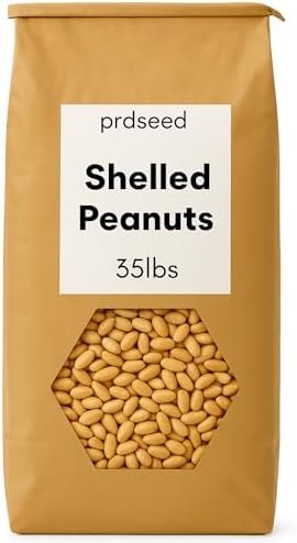 Fresh Shelled Peanuts for Birds & Squirrels - Raw Wildlife Peanuts, No Mess Bird Seed, No Waste Bird Seed for Wild Birds & Backyard Squirrels (10lbs)