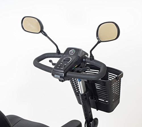 Deluxe Scooter Rear View Mirror Pair for Most Pride Mobility Scooters (Only Works with Scooters with Screw Holes On The Tiller)
