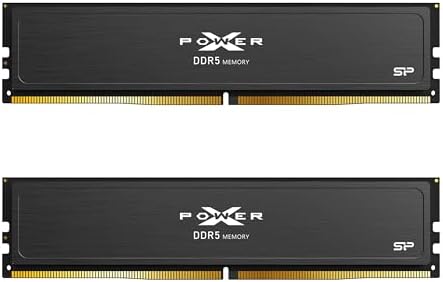 Silicon Power Value Gaming DDR5 32GB (2x16GB) 6000MT/s (PC5-48000) 288-pin CL30 1.35V UDIMM Desktop RAM Computer Memory SP032GXLWU60AFDJ