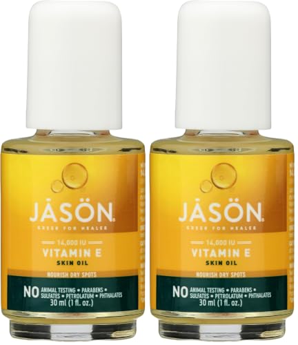 JASON Vitamin E 5,000 IU Moisturizing Body Oil, For Hair, Face, and Body, 4 Fluid Ounces