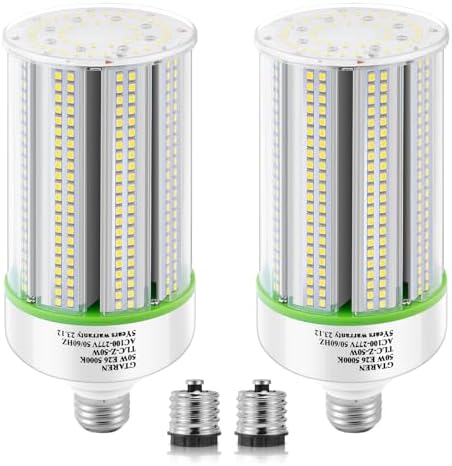 GTAREN 2-Pack 50w Corn LED Light Bulb, E26/E39 led Bulbs, 120-277v 5000k