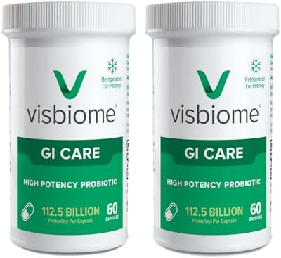 Visbiome® GI Care High Potency Probiotic, 112.5B CFU, 60 Capsules | Original De Simone Formulation®, Multi-Strain, Refrigerated Probiotics, Low FODMAP Certified, Gluten-Free, Made in USA