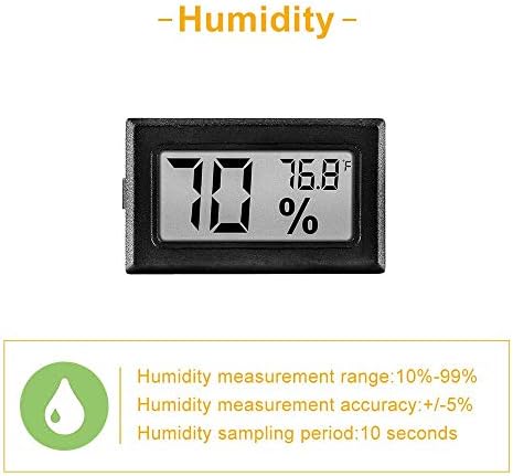 12 Pack Pgzsy Mini Small Digital Electronic Temperature Humidity Meters Gauge Indoor Thermometer Hygrometer LCD Display Fahrenheit (℉) for Humidors