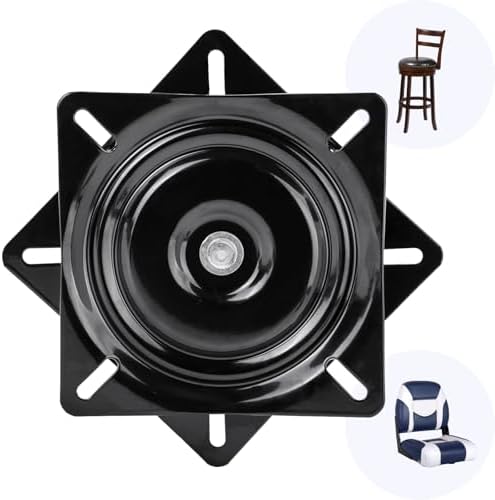 7 Inch Heavy Duty 360 Degree Bar Stool Swivel Replacement Seat Swivel Base Barstool Swivel Plate-for Recliner Chair, Barstools, Chair