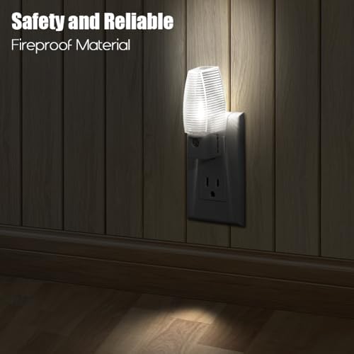 Emotionlite Plug-in Night Light, Dusk to Dawn Sensor, Warm White, 4 Pack | Warm white sensor night light, ideal for nursery, bedroom, bathroom, hallway, stairs & kitchen