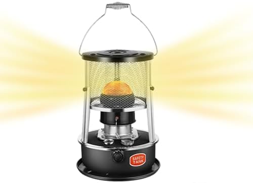 Portable Kerosene Heater 9000 BTU Outdoor/Indoor Kerosene Stove, Non-Electric Heater for Tent Cooking Ice Fishing Home and Survival Emergency, Black