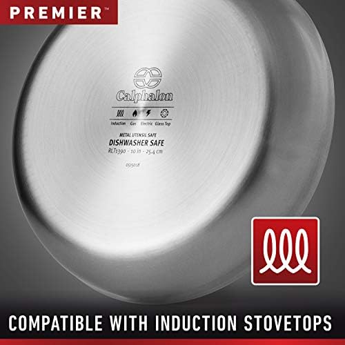 Calphalon 3-Ply Stainless Steel Cookware Set 13 Piece Includes Frying Pans, Pots and Pans Set, Induction, Metal Utensil Safe, Oven Safe 500F