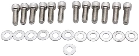 1 Set SHLPDFM Polished Aluminum Silver Tall Valve Covers 1 Hole with Grommets Fits for SBF 289 302 351W V8 Engines