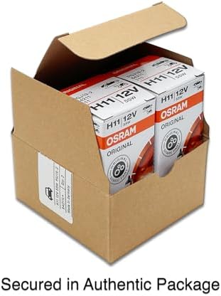 OSRAM H11 OEM Original Standard Halogen Headlight Bulbs 12V 55W 64211L+ (Long Life) Made in Germany | Pack of 2 | Long Life, 3200K, 12V, 55W