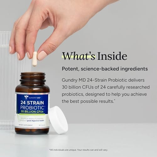 Gundry MD® 24 Strain Probiotic, 30 Billion CFU, 30 Capsules