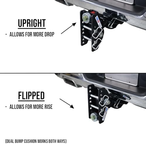 Shocker 20K Impact Max Cushion Drop Hitch - 0" to 7-1/2" Drop - Fits 2" Hitch Has 2-5/16"Ball - 20,000 lbs GTW