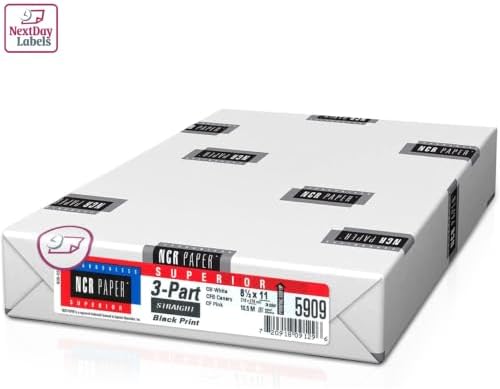 NextDayLabels Carbonless NCR Paper, 2 Part Reverse #5887, 8.5" x 11"